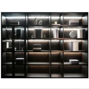 חדר לימוד וילה פורניר עץ / מדף ספרים