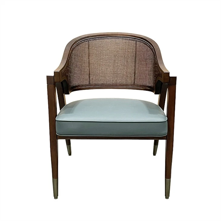 Solid Wood Handmade Cane Back Armchair